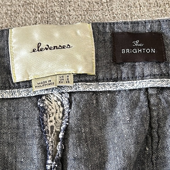 ANTHROPOLOGIE ELEVENSES THE BRIGHTON LINEN AND LACE WIDE LEG PANTS SIZE 4 - Picture 7 of 12